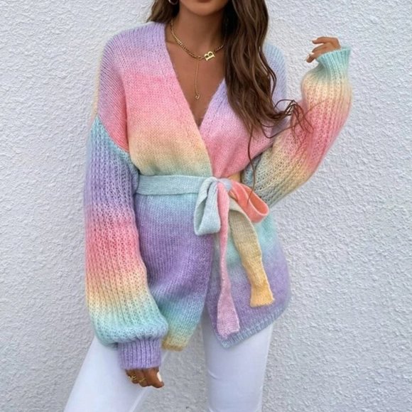 Rainbow Ombre Cardigan - Picture 2 of 6